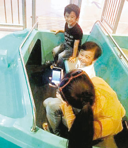 張柏芝帶兩兒子游迪士尼，與兩個(gè)兒子玩得很開(kāi)心