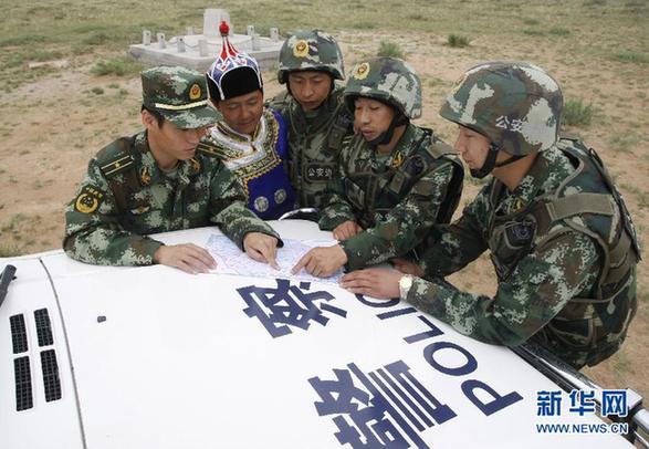 邊防大隊為神九返回保駕護航