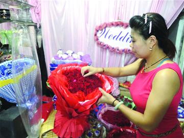 中國情人節帶旺花市 花店七夕當天銷售額過萬